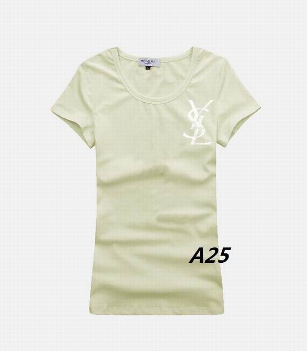 YSL short round collar T woman S-XL-010